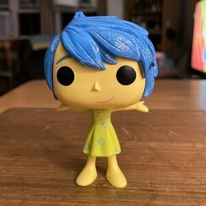 🌎Funko Pop! Disney Pixar Inside Out Joy #132 Glitter Hair Vinyl Figure No Box